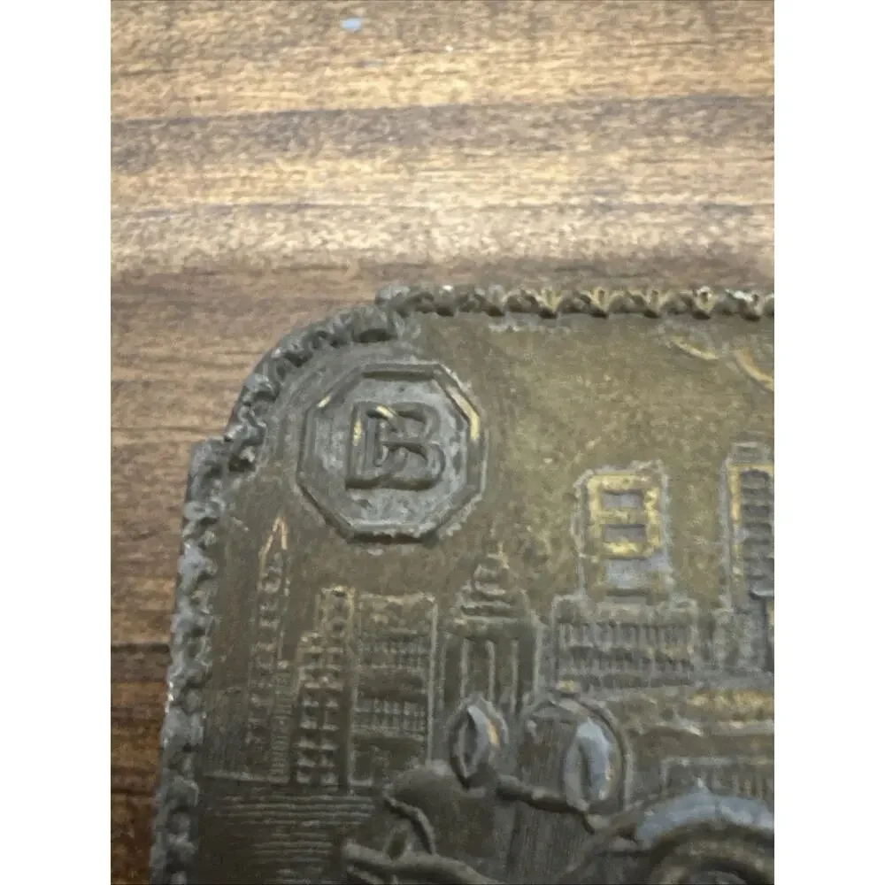Vintage Rare Dodge Brothers Inc Auto Detroit, MI Men brass bronze Belt Buckle